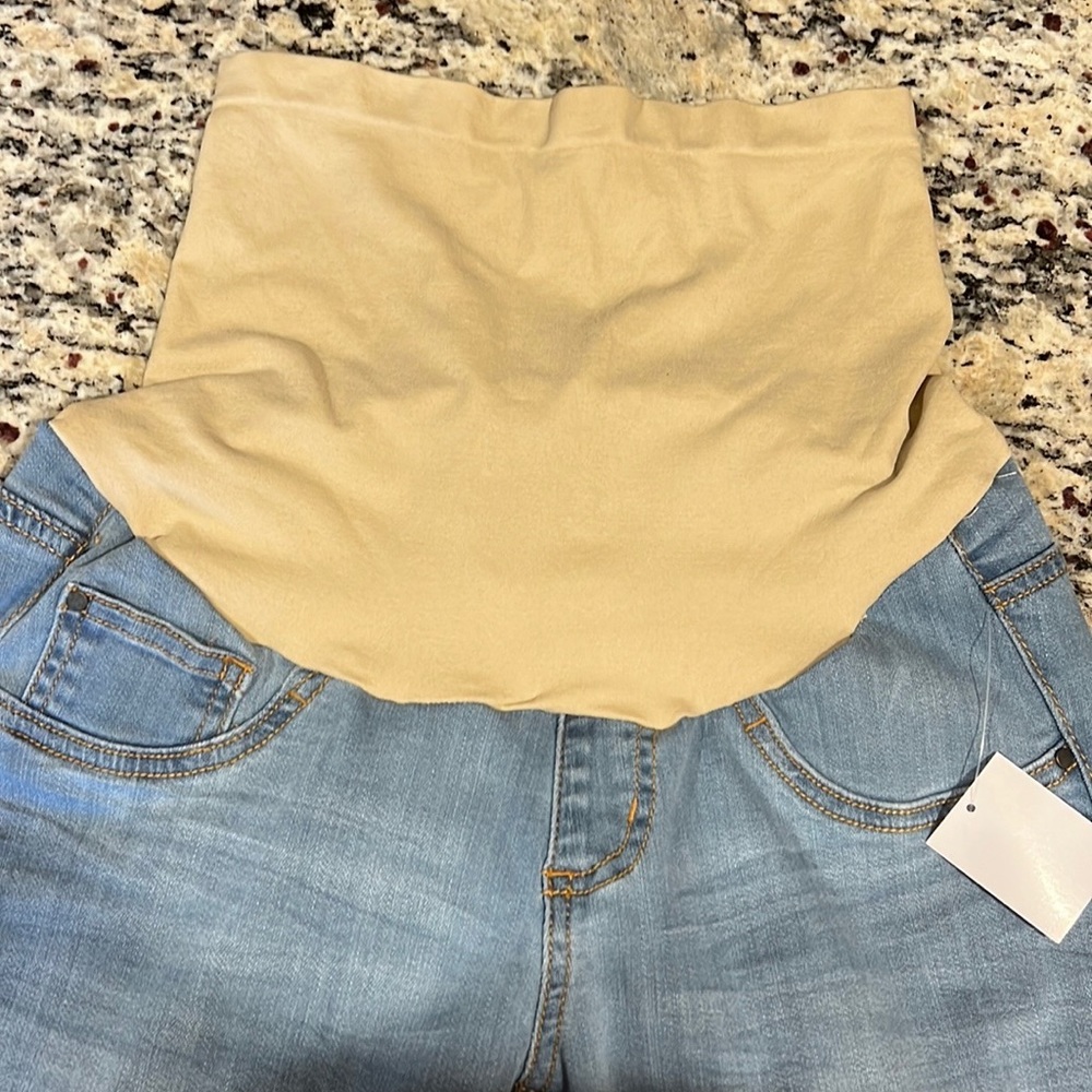 Indigo Blue Distressed Cropped Jeggings - Picture 8 of 10